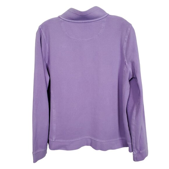 Vineyard Vines XL Top Pique Knit Quarter Zip Pullover Soft Whale Logo Lavender - Picture 3 of 12